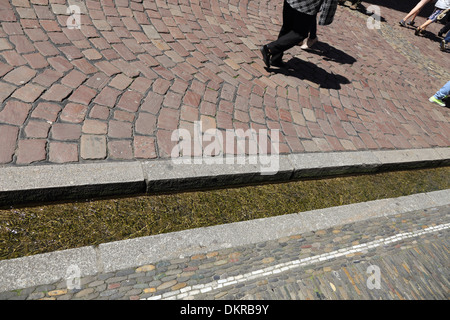 Freiburg im Breisgau Freiburger Bächle Wasserrinnen In der Altstadt Stock Photo