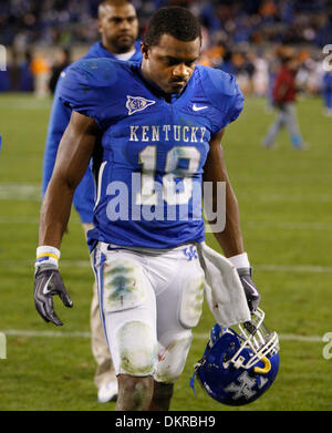 Nov. 28, 2009 - Lexington, Kentucky, USA - Randall Cobb gritted his teeth as he left the field as  Tennessee defeated Kentucky 30-24 on Saturday November 28, 2009 in Cancun, Mexico. Photo by Mark Cornelison | Staff. (Credit Image: © Lexington Herald-Leader/ZUMApress.com) Stock Photo