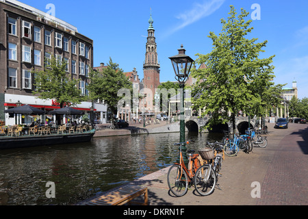 Leiden Old Town Hall Nieuwe Rijn Kornbrug Stock Photo