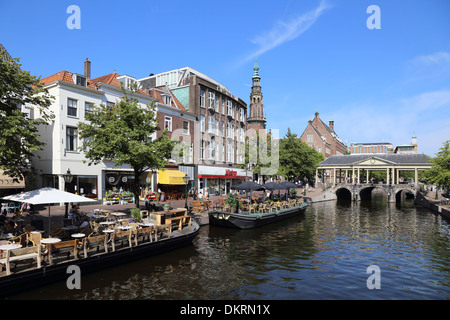 Leiden Old Town Hall Nieuwe Rijn Kornbrug Stock Photo