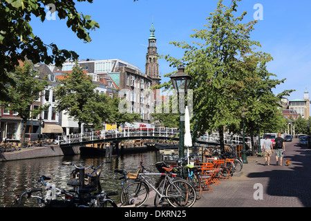 Leiden Old Town Hall Nieuwe Rijn Stock Photo