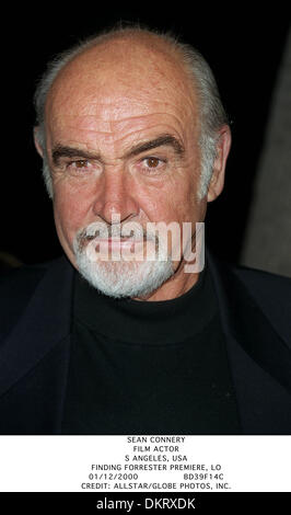 Dec. 1, 2000 - FINDING FORRESTER PREMIERE, LO - SEAN CONNERY.FILM ACTOR.S ANGELES, USA.FINDING FORRESTER PREMIERE, LO.01/12/2000.BD39F14C.CREDIT:(Credit Image: © Globe Photos/ZUMAPRESS.com) Stock Photo