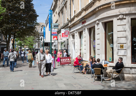 Main shopping street, Newport, Gwent, Wales, UK Stock Photo