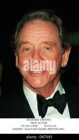 RICHARD CRENNA.FILM ACTOR.25/04/1998.N33G13C. Stock Photo