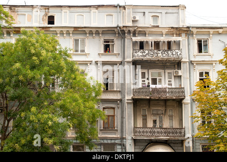 Buildings on Rishelyevskaya street in Odessa, Ukraine. Stock Photo