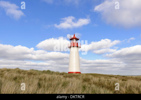 Lighthouse List West, Ellenbogen, List, Sylt, Schleswig-Holstein, Germany Stock Photo
