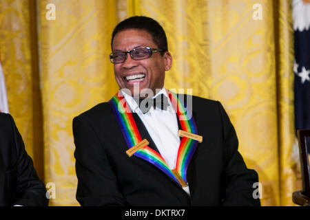 Washington, DC. 8th Dec, 2013. Kennedy Center Honoree Herbie Hancock attends a reception at the White House for the 2013 Kennedy Center Honorees on December 8, 2013 in Washington, DC. Credit: Kristoffer Tripplaar / Pool via CNP/dpa/Alamy Live News Stock Photo