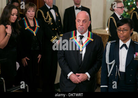 Washington, DC. 8th Dec, 2013. Kennedy Center Honoree Billy Joel attends a reception at the White House for the 2013 Kennedy Center Honorees on December 8, 2013 in Washington, DC. Credit: Kristoffer Tripplaar / Pool via CNP/dpa/Alamy Live News Stock Photo