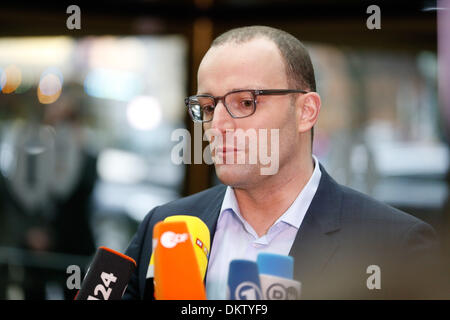 Berlin, Germany. 9th Dec, 2013. CDU comes together in Berlin to discuss the coalition contract between CSU/CDU and the SPD. / Picture: Jens sphan (CDU), in Berlin, on December 9, 2013.Photo: Reynaldo Paganelli/NurPhoto Credit:  Reynaldo Paganelli/NurPhoto/ZUMAPRESS.com/Alamy Live News Stock Photo