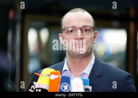 Berlin, Germany. 9th Dec, 2013. CDU comes together in Berlin to discuss the coalition contract between CSU/CDU and the SPD. / Picture: Jens sphan (CDU), in Berlin, on December 9, 2013.Photo: Reynaldo Paganelli/NurPhoto Credit:  Reynaldo Paganelli/NurPhoto/ZUMAPRESS.com/Alamy Live News Stock Photo