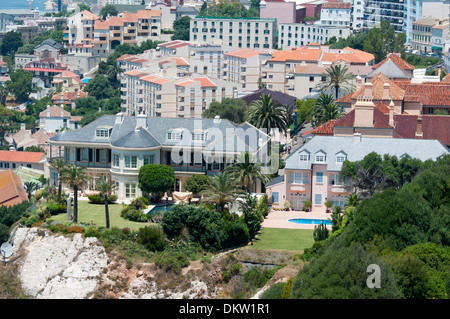 One of the largest mansions in Gibraltar elevated on a hilltop. Stock Photo