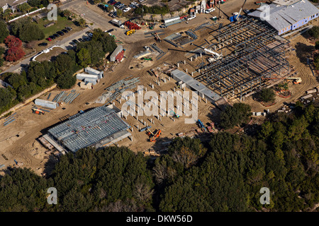 Aerial view of Sullivan's Island Elementary School under construction in Sullivan's Island, SC. Stock Photo