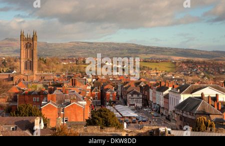 The historic market town of Ludlow, Shropshire, England. Stock Photo