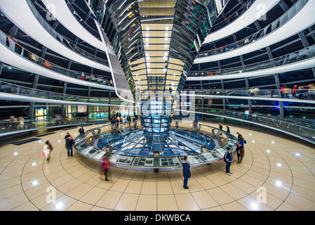 Reichstag Glass Dome in Berlin, Germany. Stock Photo