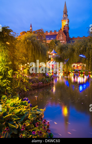 Copenhagen, Denmark gardens and City Hall. Stock Photo