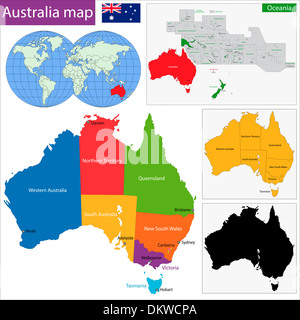 Australia map Stock Photo