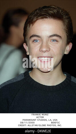 Nov. 8, 2000 - PARAMOUNT STUDIOS, LA, USA - FRANKIE MUNIZ.ACTOR.PARAMOUNT STUDIOS, LA, USA.08/11/2000.BD6F5C.CREDIT:(Credit Image: © Globe Photos/ZUMAPRESS.com) Stock Photo