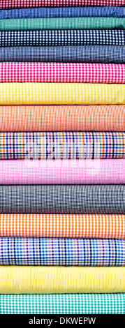 A stack of fabric for sewing or craft. Stock Photo