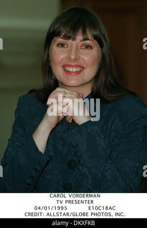 Jan. 4, 1995 - CAROL VORDERMAN.TV PRESENTER.04/01/1995.E10C18AC.CREDIT:(Credit Image: © Globe Photos/ZUMAPRESS.com) Stock Photo