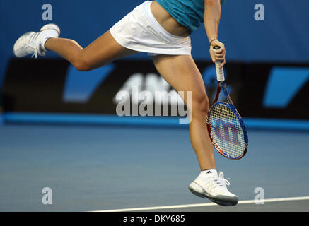 Jan 20, 2010 - Melbourne, Victoria, Australia - JUSTINE HENIN (BEL) defeated  Elena Dementieva 7-5, 7-6 during round one action at the Australian Open 2010. (Credit Image: © MM Images/ZUMA Press) Stock Photo