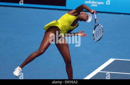 Jan 21, 2010 - Melbourne, Victoria, Australia - Tennis player VENUS WILLIAMS (USA) defeated Sybille Bammer (AUT), 6-2, 7-5 during round two play at the Australian Open of tennis. (Credit Image: © MM Images/ZUMA Press) Stock Photo