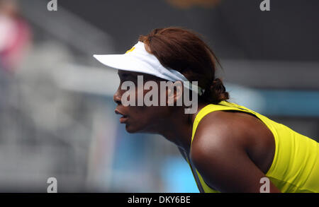 Jan 21, 2010 - Melbourne, Victoria, Australia - Tennis player VENUS WILLIAMS (USA) defeated Sybille Bammer (AUT), 6-2, 7-5 during round two play at the Australian Open of tennis. (Credit Image: © MM Images/ZUMA Press) Stock Photo