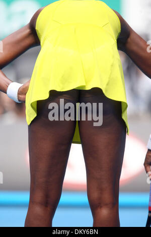 Jan 21, 2010 - Melbourne, Victoria, Australia - Tennis player VENUS WILLIAMS (USA) defeated Sybille Bammer (AUT), 6-2, 7-5 during round two play at the Australian Open of tennis. (Credit Image: © MM Images/ZUMA Press) Stock Photo