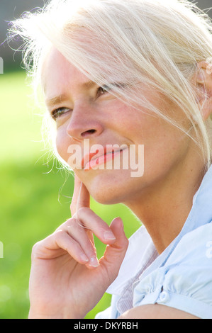 ELDERLY PERSON OUTDOORS Stock Photo