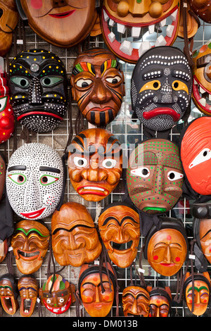 Hahoetal - Traditional Korean ritual masks on display - Seoul, South ...