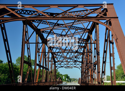 Lake Overholser Bridge, west of Oklahoma City on old Route 66 Stock Photo
