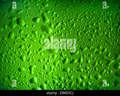 Texture water drops on the bottle Stock Photo