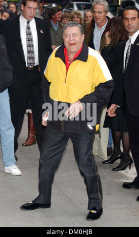 Mar. 16, 2002 - New York, NEW YORK - JERRY LEWIS ARRIVES FOR HIS APPEARANCE ON LETTERMAN  IN   NEW YORK New York.  OCTOBER 24  2005  NEW YORK , NY    ANDREA RENAULT,    K45639AR(Credit Image: © Globe Photos/ZUMAPRESS.com) Stock Photo