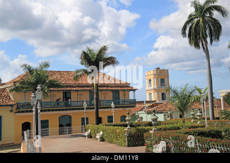 Casa de Aldemán Ortiz, Plaza Mayor, Trinidad, Sancti Spiritus province, Cuba, Caribbean Sea, Central America Stock Photo