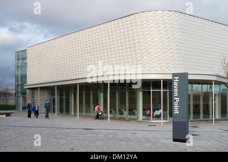 People walking past Haven Point swimming pool and leisure complex at South Shields north east England, UK Stock Photo