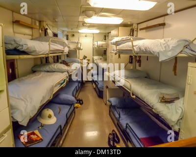 Sleeping quarters on board HM Britannia Stock Photo