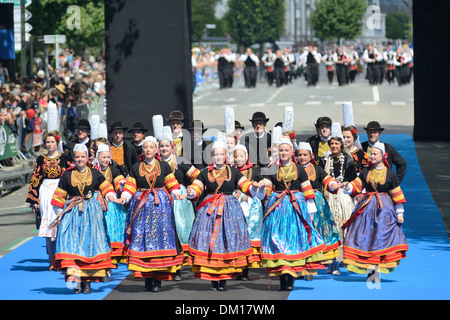 City of Lorient (Brittany) on 2013/08/04: 43rd edition of the Inter-Celtic Festival of Lorient Stock Photo