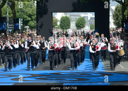 City of Lorient (Brittany) on 2013/08/04: 43rd edition of the Inter-Celtic Festival of Lorient Stock Photo