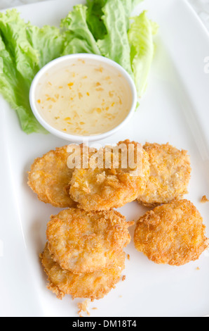 Thai Food Fried Fish Cake (Tod Mun Pla) Stock Photo