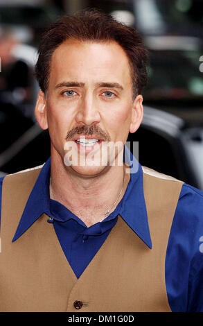 Mar. 16, 2002 - New York, NEW YORK - NICHOLAS CAGE  ARRIVES FOR HIS APPEARANCE ON LETTERMAN  IN   NEW YORK New York.  OCTOBER 24  2005  NEW YORK , NY    ANDREA RENAULT,    K45639AR(Credit Image: © Globe Photos/ZUMAPRESS.com) Stock Photo