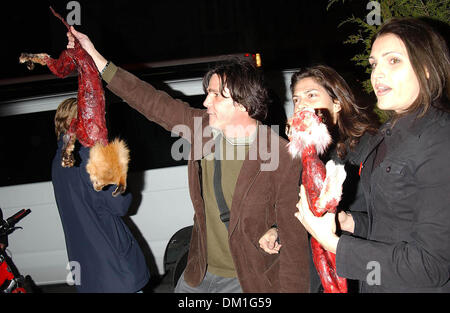 Mar. 26, 2002 - New York, NEW YORK - K45805AR.FENDI FLAGSHIP STORE OPENING ON FIFTH AVENUE NEW YORK New York 11-03-2005. ANDREA RENAULT-   PROTESTERS(Credit Image: © Globe Photos/ZUMAPRESS.com) Stock Photo