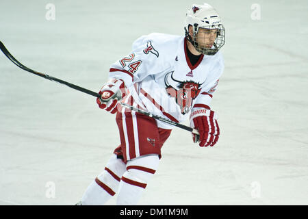 Jan. 01, 2010 - Denver, Colorado, USA - 01 January 2010:  University of Nebraska Omaha's John Kemp during game action. Nebraska at Omaha Mavericks vs. Denver Pioneers during the Wells Fargo Denver Cup at Magness Arena in Denver, Colorado..Mandatory Credit: Andrew Fielding / Southcreek Global (Credit Image: © Andrew Fielding/Southcreek Global/ZUMApress.com) Stock Photo