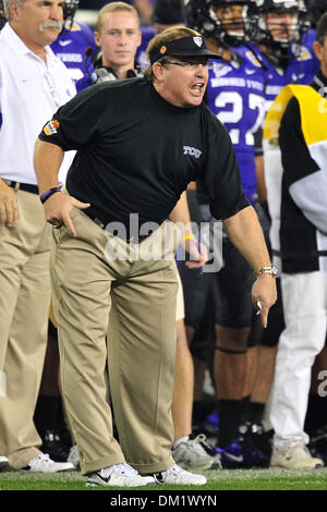 TCU football head coach Gary Patterson speaks during NCAA college ...