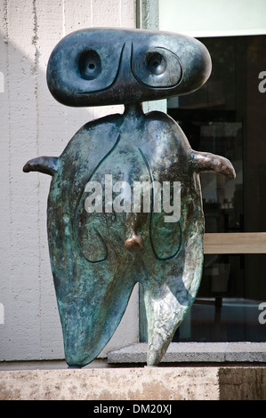 'Personnage' sculpture, Fundacio Joan Miro - Joan Miro Foundation, Barcelona, Catalonia, Spain Stock Photo