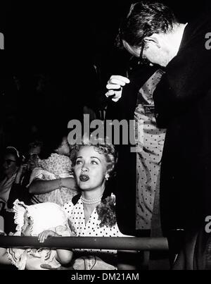 JANE POWELL with husband Patrick Nerney at Ice Follies 1955.(Credit Image: © Allan Adler/Globe Photos/ZUMAPRESS.com) Stock Photo