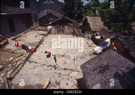 The courtyard of a typical farm house found in Hunan Province, China. Stock Photo
