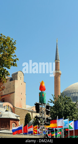 World Cultural Expo entertainment next to Aya Sofya, Istanbul, Turkey 130912 31157 Stock Photo