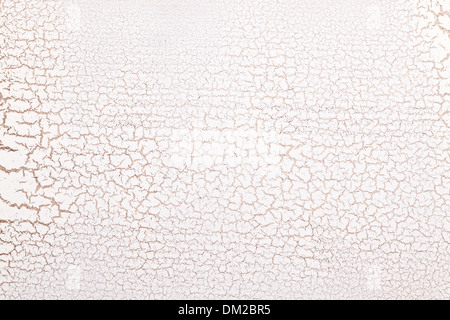 White wooden surface crazing. Craquelure. Stock Photo