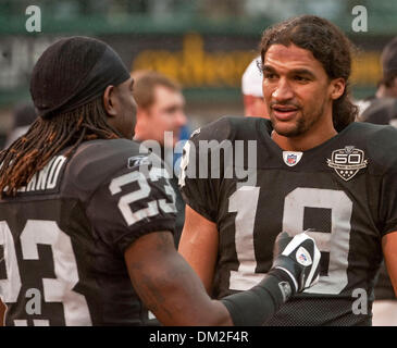 Oakland Raiders #23 Corner Back Jonathan Holland with the ball. The New  York Giants defeated the Oakland Raiders 44-7 at Giants Stadium in  Rutherford, New Jersey. (Credit Image: © Anthony Gruppuso/Southcreek  Global/ZUMApress.com