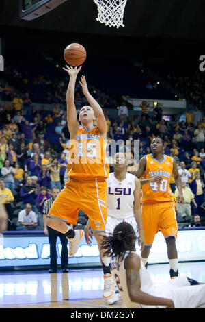 Tennessee at LSU; Tennessee guard Alicia Manning scores on a layup during the second half; Tennessee won the game 55-53; Pete Maravich Assembly Center, Baton Rouge, Louisiana (Credit Image: © John Korduner/Southcreek Global/ZUMApress.com) Stock Photo