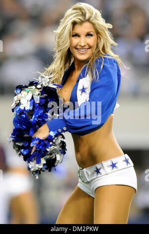 Dallas Cowboy cheerleaders performing in the NFL football game between the  Philadelphia Eagles and Dallas Cowboys at Cowboys Stadium in Arlington,  Texas. Cowboys win the NFC East by defeating the Eagles, 24-0. (